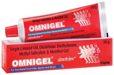 Omnigel Pain Relief from Sprain, Injury, Back Pain, Muscle Pain, Body Pain, Knee Pain, Joint Pain