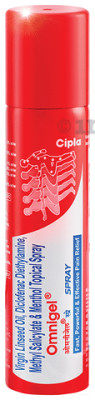 Omnigel Spray from Cipla for Fast relief from Pain, Sprain and Strain
