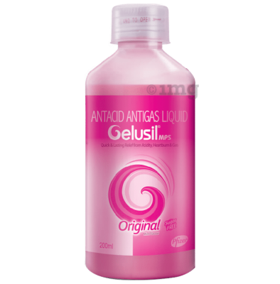 Gelusil MPS Antacid &amp;amp; Antigas Original Liquid | For Acidity, Hurtburns, Gas &amp;amp; Stomach Care | Sugar-Free | Mint Flavour Mint